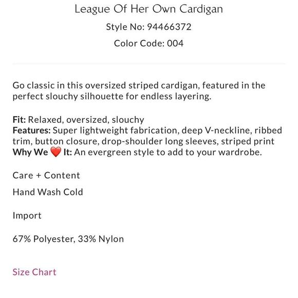 NWOT Free People A League of Her Own Striped Cardigan Aurora Pinecone Combo - Picture 4 of 6